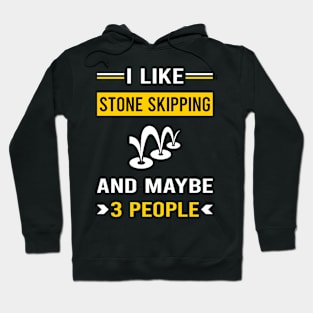 3 People Stone Skipping Stones Rock Rocks Skimming Hoodie